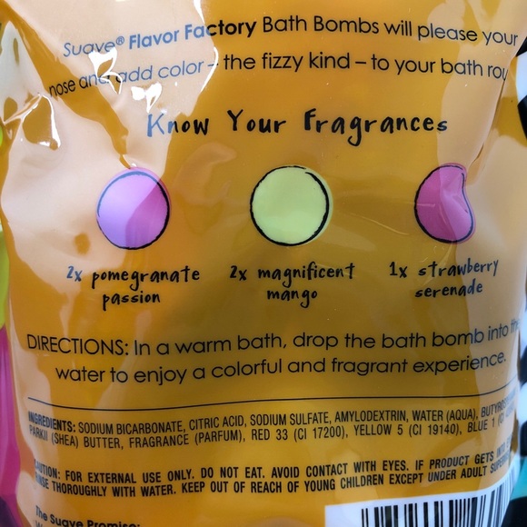 Suave Fruit Fusion Bath bombs new pack of 5 - Picture 5 of 5
